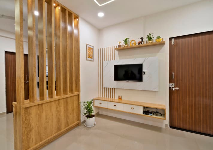 RAVYA interior composition with custom PVC cabinetry.