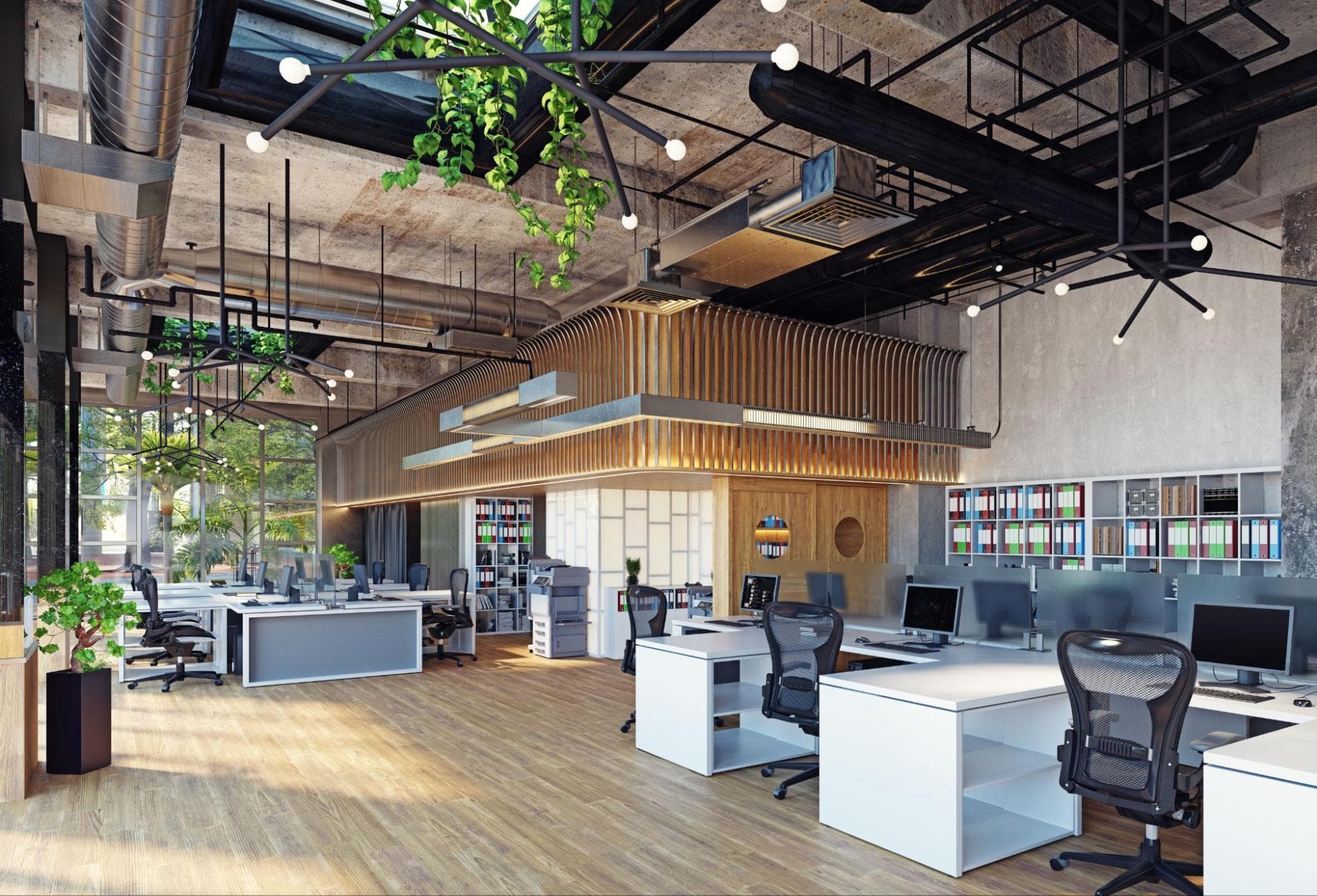 A RAVYA commercial interior — workspaces built to perform daily.